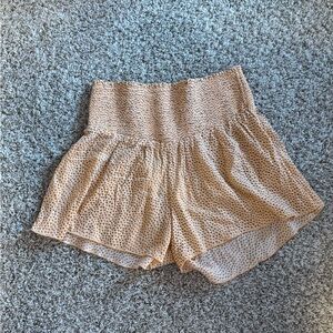 Aerie Real good smocked high waisted shorts